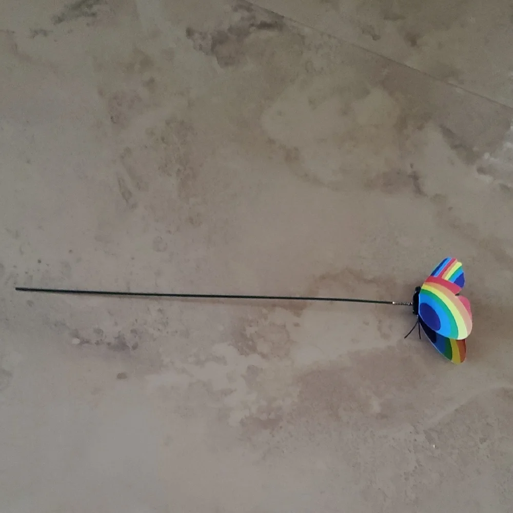 Rainbow Butterfly Faux Floral Accent